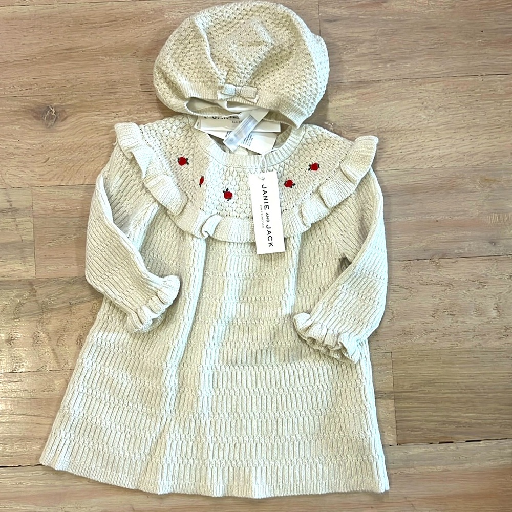 Janie and Jack sweater dress set size 6-12